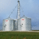 grain silo / metal / round / cone-bottom