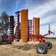 trailed disc harrow / 2-section / with roller / folding