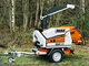 towed wood chipper / diesel engine