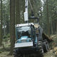 forestry tractor / mechanical transmission / with backhoe