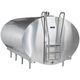 milk tank / horizontal / stainless steel / with cooling system