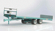 flatbed trailer / 2-axle / agricultural / with pneumatic braking