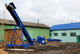 container conveyor / for wood chips / belt / mobile