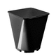 plastic pot / square / black / green