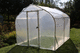 tunnel type greenhouse / gardening / plastic / steel frame