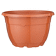 recycled plastic pot / round / recyclable / brown