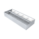 pig trough / stainless steel / multi-access