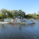 aquatic weed harvester machine / boat