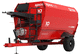 horizontal mixing wagon / towed / side discharge / 2-auger