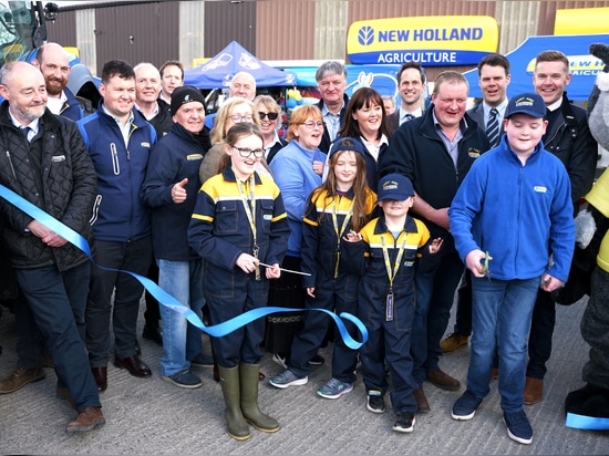 Sean Cunningham cuts the tape to mark the official opening of Casey Agri