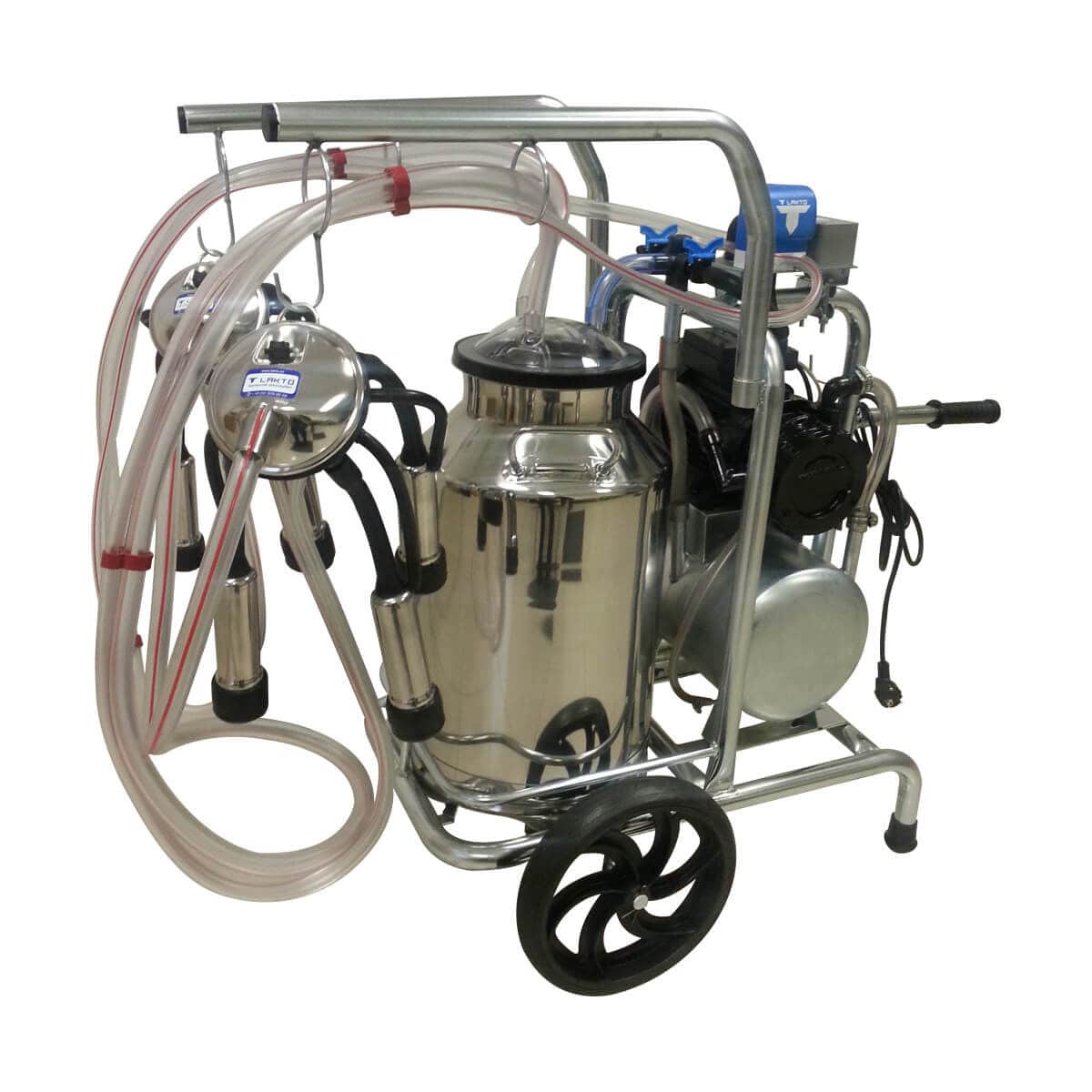 Mungitrice Manuale Portatile 2L Per Capra E Mucca | Set In Acciaio Inox Con Tubo PU E Coperchio Trasparente | Aspirazione Forte