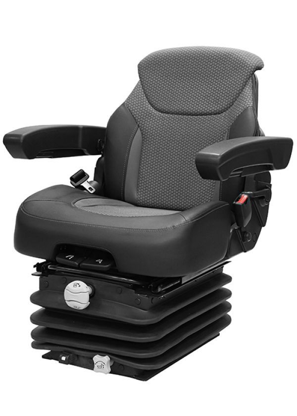 Sedile Agricolo Top Con Sospensione Pneumatica - Tessuto Nero E Braccioli - Foto 9