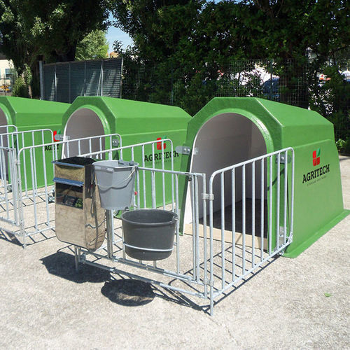 Box per l'allevamento - AGRIBOX 1 - AGRITECH S.R.L. - per vitelli / individuale / in acciaio