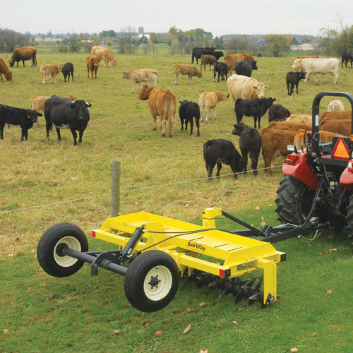 Aeratore Prato 5 Denti Cavi Acciaio Verniciato A Polvere Verde