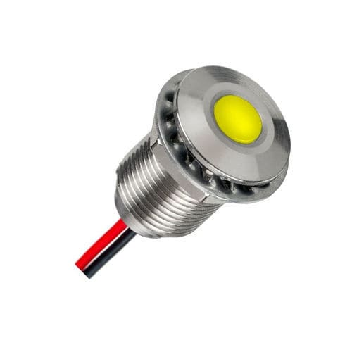 Spia luminosa LED - Q10F5SXXHY02E - APEM GmbH - gialla / fissa / con cavo