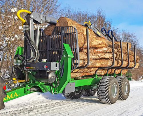 Rimorchio autocaricante - T17 - AS FORS MW - a 2 assi / agricolo / forestale