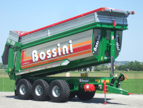 Rimorchio basculante - RA3 200/7     - BOSSINI s.r.l. - a 3 assi / agricolo / con frenatura idraulica