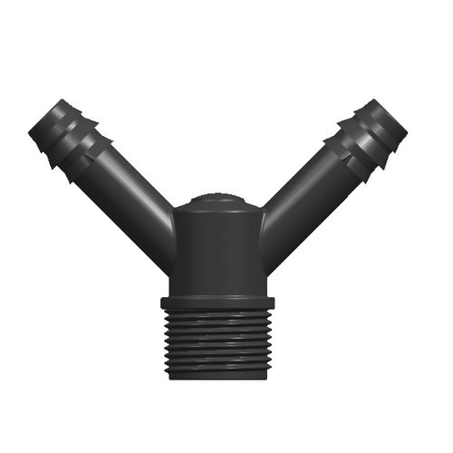 Raccordo per irrigazione a Y - 666 - Elysee Rohrsysteme GmbH - filettato / scanalato / in plastica