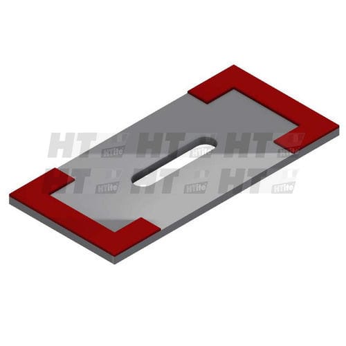 Raschietto in acciaio - 11027C5 - HT Srl - in carburo / rettangolare / per rullo packer