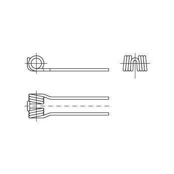 Dente flessibile - 90 - La Spirale S.r.l. - per raccoglitrice / universale / in metallo
