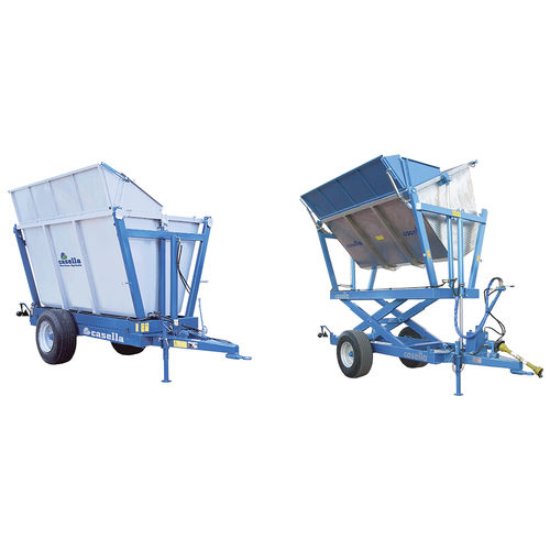 Rimorchio ribaltabile - MTS srl - a un asse / agricolo / 6 tonnelate