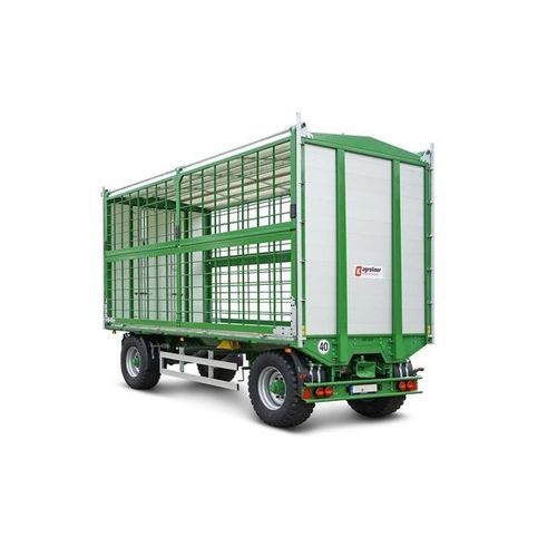 Rimorchio a pianale - PWO 18 - Peter Kröger GmbH - portato / a 2 assi / agricolo