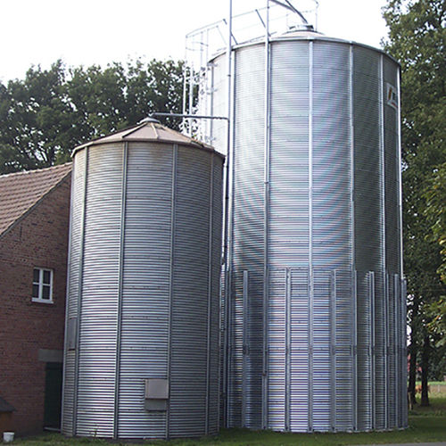 Silo per cereali - RIELA Getreidetechnik Karl-Heinz Knoop e.K. - in acciaio / rotondo / a fondo piatto
