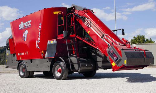 Miscelatore a vite verticale - Premier MAXI Series - SITREX S.p.a. - semovente / con estrattore a fresa / con scarico automatico