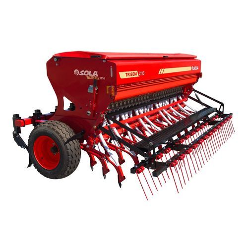Seminatrice in linea meccanica - TRISEM-2110 - Solá Maquinaria Agrícola Solá, S.L. - dentata / montata su trattore