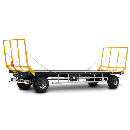Rimorchio a pianale - PRS-2S/S9 - WIELTON S.A. - a 2 assi / per balle / per insilato