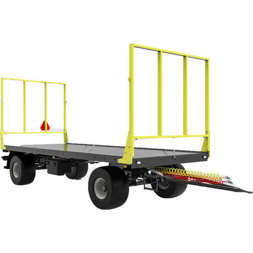 Rimorchio a pianale - PBD  - METALTECH - a 2 assi / per balle / 8 tonnellate