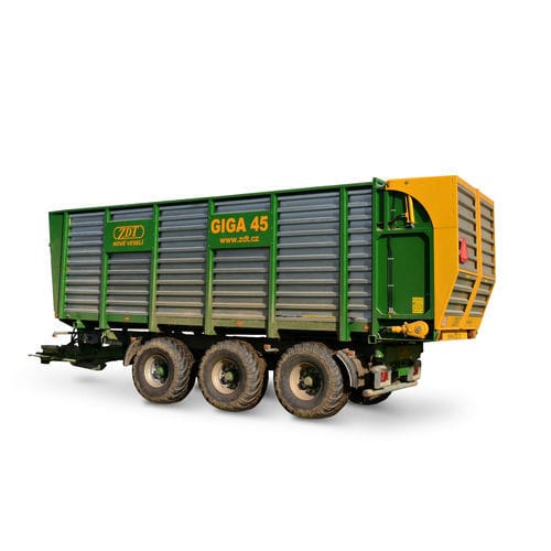 Rimorchio con doppio pianale - GIGA series - ZDT - Zemedelska a Dopravni Technika, spol. s r.o. - a 3 assi / agricolo / per insilato
