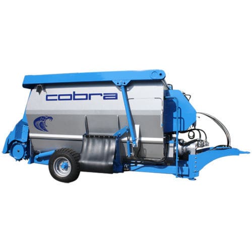 Miscelatore a vite orizzontale - COBRA - ZITECH SRL - trainato / con scarico laterale / a 2 coclee