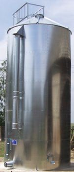 Silo per cereali - BIN10 - "BIN" Sp. z o.o. - in acciaio / a fondo piatto / rotondo
