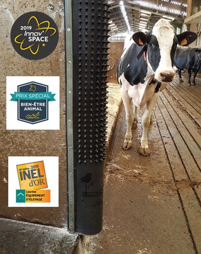 Spazzola per mucche - GRAT'O GRATTE® - Bioret Agri - per l'allevamento / fissa / verticale