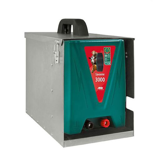 Elettrificatore a batteria - Savanne 3000 - AKO-Agrartechnik GmbH & Co. KG - portatile / ricaricabile / antifurto
