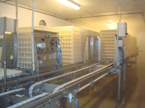 Stazione di lavaggio per cesti di schiusa - Innovatec Hatchery Automation - da immersione