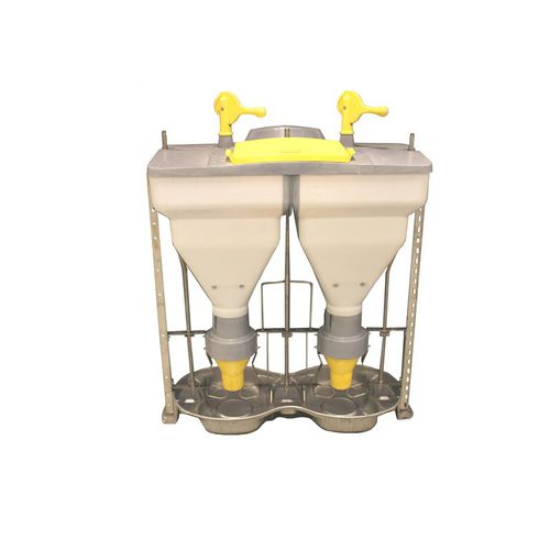 Tramoggia di alimentazione per suinetti - SWING DOUBLE 3701-8310 - Skiold - in plastica / in acciaio inossidabile / multiaccesso