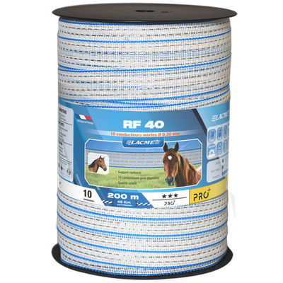 Nastro in PE - RF 40 - LACME - per recinto di animali / rinforzato / con conduttore in acciaio
