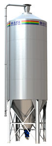 Silo per cereali - Basic-B - MAFA Silos AB - in metallo / rotondo / a fondo conico