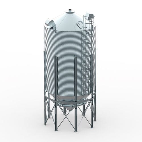 Silo per cereali - FSLP series - POLnet Sp. z o.o. i Wspólnicy - in acciaio / a fondo conico / ondulato