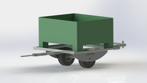 Rimorchio a pianale - BOX TRAIN ONE - Agrofer SRL - a un asse / agricolo / 0 t...10 t