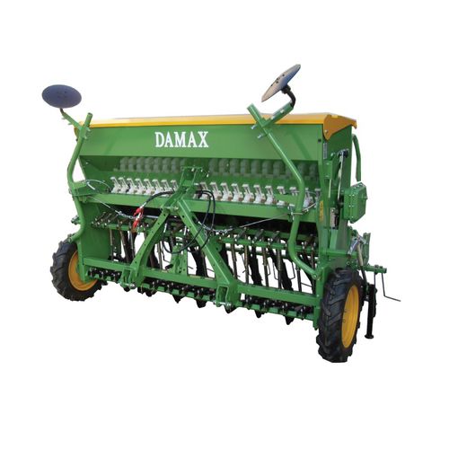 Seminatrice in linea meccanica - DSG SC series - Damax srl - a disco / montata su trattore / con attacco a tre punti