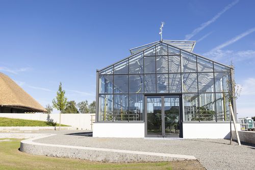 Serra di esposizione - Kräss GlasCon GmbH - in vetro / con struttura in acciaio / con grondaia