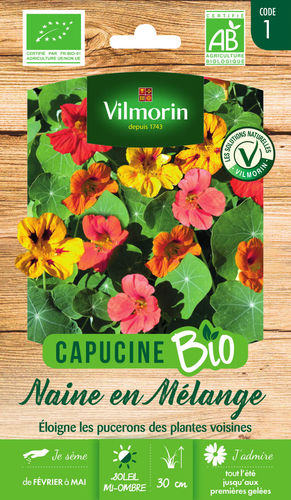 Semi di fiore annuale - Capucine  - Vilmorin Jardin (Vilmorin Garden/ VDB) - mix di colori / per giardino / da vaso