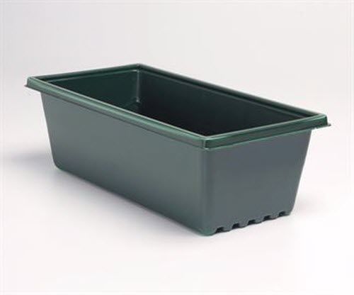 Vaso in plastica - 714PB - Landmark Plastic - rettangolare / verde