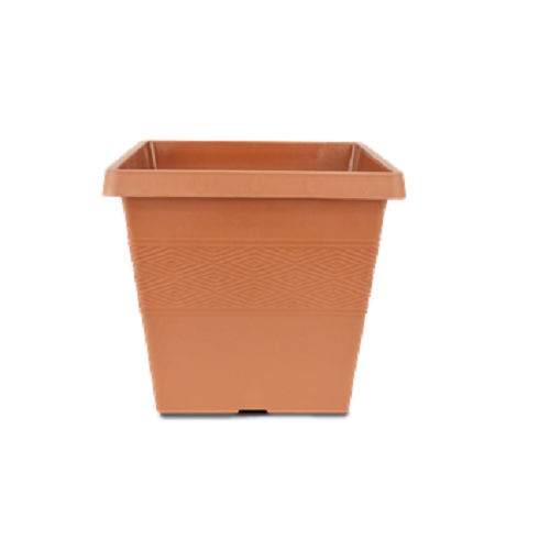 Vaso in plastica - KDWS975 - Landmark Plastic - quadrato / marrone