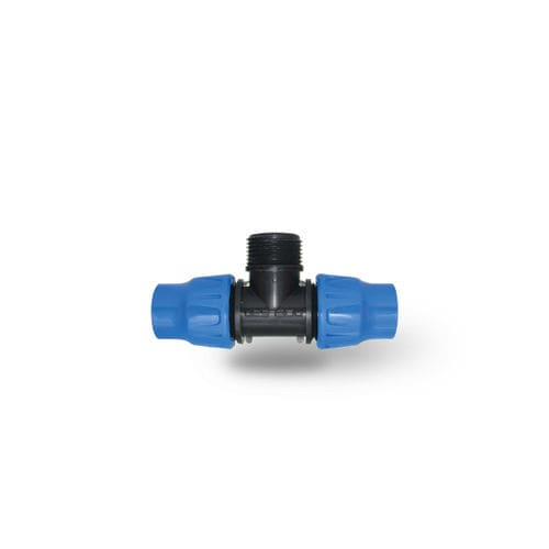 Raccordo per microirrigazione a T - 125 Series - POELSAN PLASTIC SAN.TIC A.S. - filettato / in polipropilene / maschio