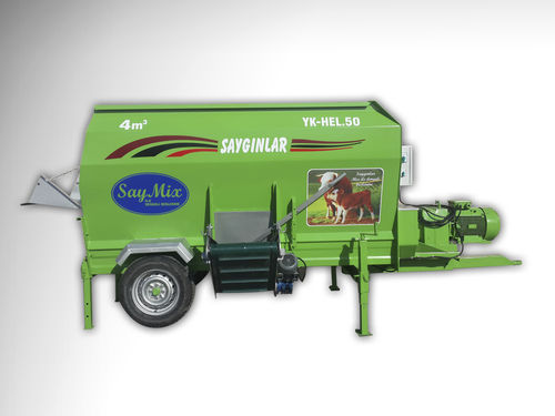 Miscelatore a vite orizzontale - YK-HEL-50 - Sayginlar Agriculture Machinery Ltd. - trainato / a 2 coclee / con motore elettrico