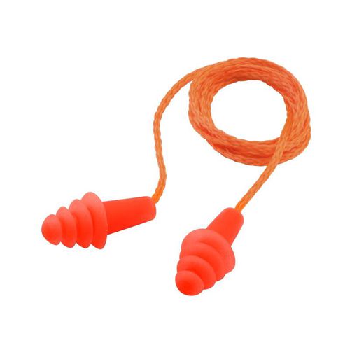 Tappo antirumore riutilizzabile - EP-511-ORANGE - ELVEX Corporation - in plastica / con cordone